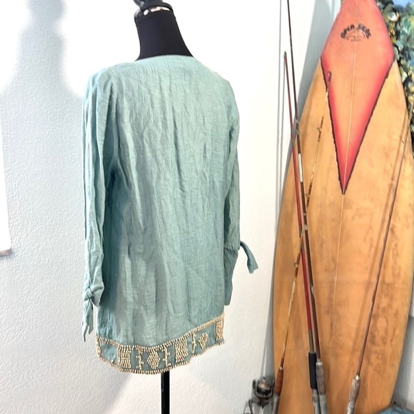 ⭐️BCBGMaxazria, Gorgeous Boho Pleated Tunic Top, Excellent Condition, Size S - Picture 4 of 12